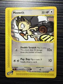 Pokemon TCG Meowth Expedition Base Set 121/165 Regular Common - Image 1