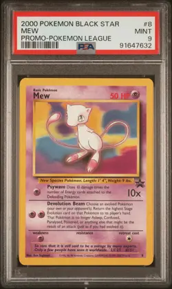 PSA 9 2000 Pokemon Promo Black Star #8 Mew - Image 1
