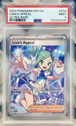 PSA 9 Lisia's Appeal 234/191 Surging Sparks Ultra Rare- Pokemon TCG - Image 1