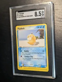 2004 POKEMON 🌀 E Reader EX TEAM MAGMA VS TEAM AQUA #44 PSYDUCK ⁉SGC 8.5 NM-MT - Image 2