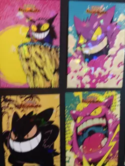 GENGAR Retro Anime SET POKEMON DATABASE HALLOWEEN SET ICE HOLO PERU 2025 Peru - Image 5