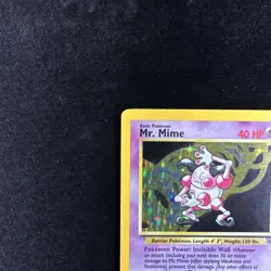 Pokemon TCG Mr. Mime Jungle 6/64 Holo Unlimited Holo Rare - Image 3