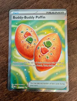 Pokemon TCG Mega Evolution Buddy-Buddy Poffin 167/132 Full Art Item Near Mint - Image 1
