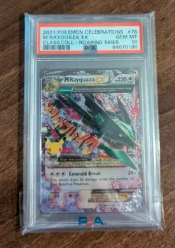 M Rayquaza EX 76/108 Celebrations 25th Anniversary Pokemon TCG PSA 10 - Image 1