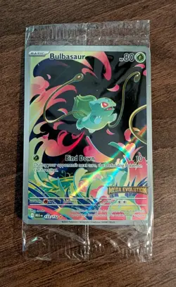 Bulbasaur 133/132 Mega Evolution Stamped Promo (Box Topper) - Pokemon - SEALED - Image 1