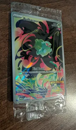 Bulbasaur 133/132 Mega Evolution Stamped Promo (Box Topper) - Pokemon - SEALED - Image 2