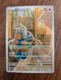 Mimikyu SVP075 Paldean Fates Pokemon Center Stamped Promo Near Mint Pokemon TCG - Image 2