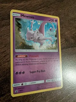 Mewtwo SM77 Sun & Moon Ultra Rare Holo Black Star Promo Pokemon TCG - Image 2
