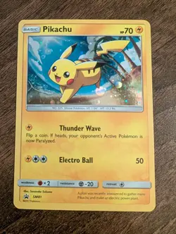 Pikachu SM81 Sun & Moon Ultra Rare Holo Black Star Promo Pokemon TCG - Image 1