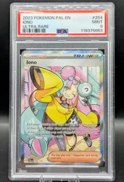 Pokemon Iono Trainer Full Art Ultra Rare 254/193 2023 Paldea Evolved PSA 9 🔥🔥 - Image 1