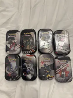 Pokemon TCG:Black Bolt & White Flare Unova Mini Tins X8 - FULL SET - Image 1