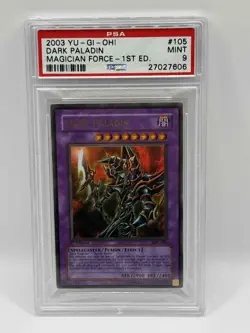 Yu-Gi-Oh! Dark Paladin Magician's Force 1st Edition MFC-105 CORRECTED ART PSA 9 - Image 1