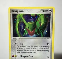 Rayquaza 3/17 (MP/BENT) Cosmos Holo Pop Series 1 2006 Pokemon Card - Image 4