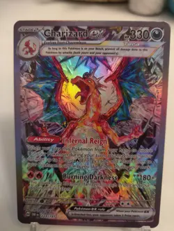 "Custom-Made"High Quality,Holo,English Charizard Obsidian Flames"Display-card" - Image 5