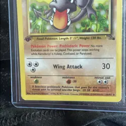 Pokemon TCG Aerodactyl Fossil 1st Edition Non-Holo Rare Card 16/62 LP Vintage - Image 2