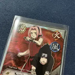 Sasuke Uchiha & Sakura Haruno 1st Edition Wavy Foil Naruto Holo CCG Card c010 - Image 4