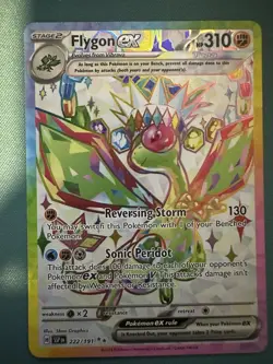 Pokemon TCG Flygon EX Holo Ultra Rare Card 222/191 Sv08: Surging Sparks - Image 1