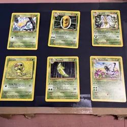 Pokemon Raw Card Lot - Caterpie, Metapod, Butterfree; Weedle, Metapod, Beedrill - Image 2