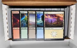 500 Magic the Gathering Basic Land - 100 of each + Card Storage Box - Image 1