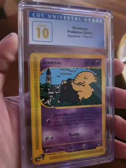 (POP 2) CGC 10 PRISTINE Pokemon Aquapolis Set Drowzee eReader 74a/147 2003 Card - Image 1