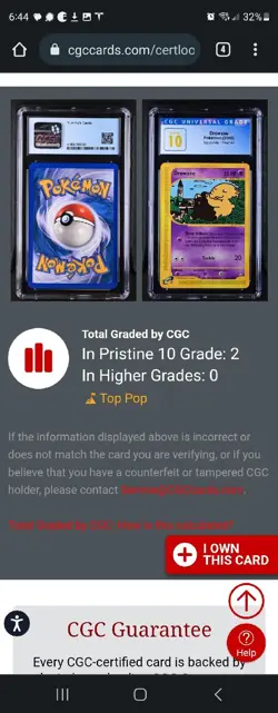 (POP 2) CGC 10 PRISTINE Pokemon Aquapolis Set Drowzee eReader 74a/147 2003 Card - Image 4