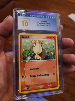 (POP 6) CGC 10 PRISTINE 2005 Pokemon EX Emerald Numel 58/106 Pokemon Card - Image 1