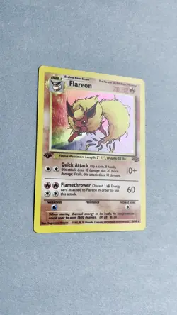 1999 Pokemon TCG - 1st Edition Flareon Holo Rare Card - Jungle Set 3/64 - Image 2