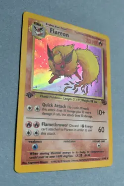 1999 Pokemon TCG - 1st Edition Flareon Holo Rare Card - Jungle Set 3/64 - Image 3