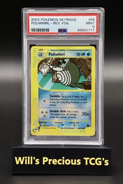 PSA 9 Poliwhirl 88/144 Skyridge 2003 Reverse Holo Pokemon Card E-Series WOTC - Image 1