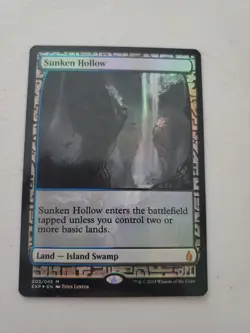 Sunken Hollow hp/damaged Zendikar Expeditions Foil - Image 1