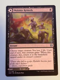 1x Malakir Rebirth / Malakir Mire - Zendikar Rising - Regular - Pack Fresh - Image 1
