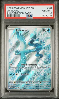 2025 POKEMON JTG EN-JOURNEY TOGETHER ILLUSTRATION RARE #161 ARTICUNO PSA 10 - Image 1