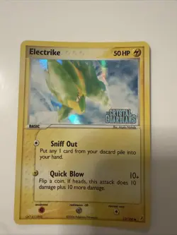 Pokemon TCG Electrike 52/100 Stamped Holo Rare EX Crystal Guardians 2006 NM+ - Image 1