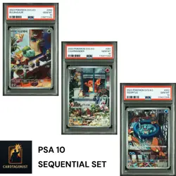 PSA 10 Sequential Bulbasaur Squirtle Charmander 050 051 052/049 Korean Pokemon - Image 1