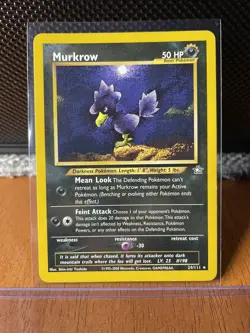 Pokemon TCG Murkrow 24/111 Neo Genesis Unlimited - NM - Image 1