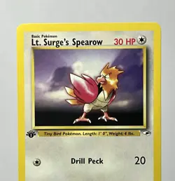 Lt. Surge's Spearow 52/132 (LP) 1st Edition Common Gym Heroes 2002 WOTC Pokemon - Image 3