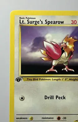 Lt. Surge's Spearow 52/132 (LP) 1st Edition Common Gym Heroes 2002 WOTC Pokemon - Image 4