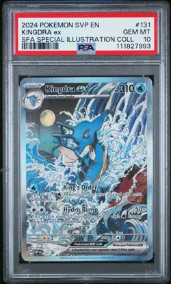 2024 POKEMON SVP BLACK STAR PROMO SPECIAL ILLUSTRATION #131 KINGDRA EX PSA 10 - Image 1