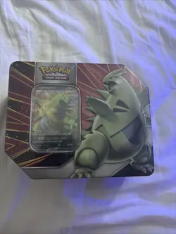 Pokemon Tyranitar V Strikers Tin Factory sealed 5 packs 820650809552 - Image 1