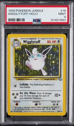 1999 POKEMON JUNGLE #16 WIGGLYTUFF-HOLO PSA 9 - Image 1