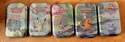 Pokemon TCG Full Set Of 5 Kanto Friends Mini Tins- All New & Sealed - Image 1