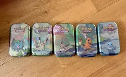 Pokemon TCG Full Set Of 5 Kanto Friends Mini Tins- All New & Sealed - Image 3