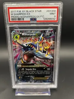PSA 9 M SHARPEDO EX XY200 BLACK STAR PROMO PREMIUM COLLECTION MEGA POKEMON - Image 1