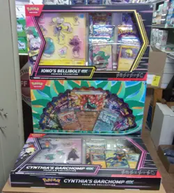 POKEMON IONO'S + OGERPON + GARCHOMP + MEGA LATIAS + POUCH COLLECTION BOXES - Image 1