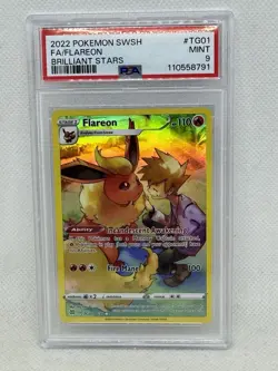 2022 Pokemon SWSH Brilliant Stars Flareon Trainer Gallery #TG01/TG30 PSA 9 - Image 1