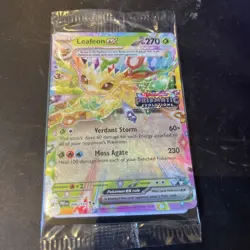 Leafeon ex 006/131 Prismatic Evolutions Stamped Surprise Box Promo Card SEALED - Image 1