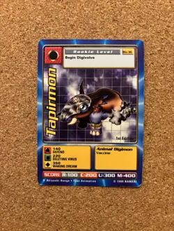 Tapirmon Bo-36 1st Edition Digimon Trading Card, Rare Bandai - Image 1