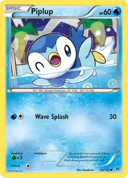 Piplup 36/162 Breakthrough Pokemon Card NM - Image 1
