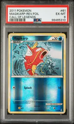Pokemon Card Reverse Holo Magikarp 61/95 PSA 6 EX-MT Call of Legends - Image 3