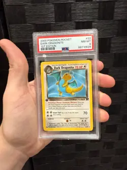 PSA 8 Pokemon Dark Dragonite TCG 1st Edition Non-Holo Card 22/82 - Image 1